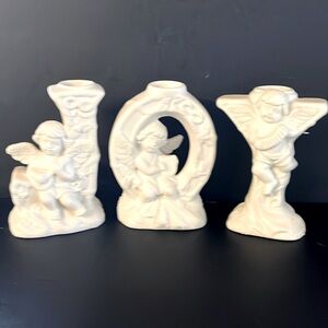 Vintage Christmas Candle Holders "JOY"